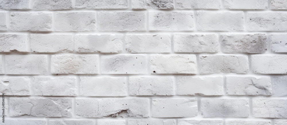 Aufkleber White brick background with bumpy and rough texture. copy space available