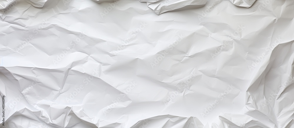 Aufkleber paper texture crumpled white top view. copy space available