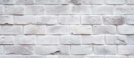 Fototapeta premium White brick background with bumpy and rough texture. copy space available