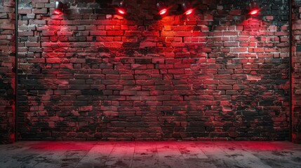 Old Red Brick Wall Background, Offering a Textured Backdrop with Red Bricks