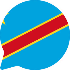 Chat Icon on Congo Kinshasa flag