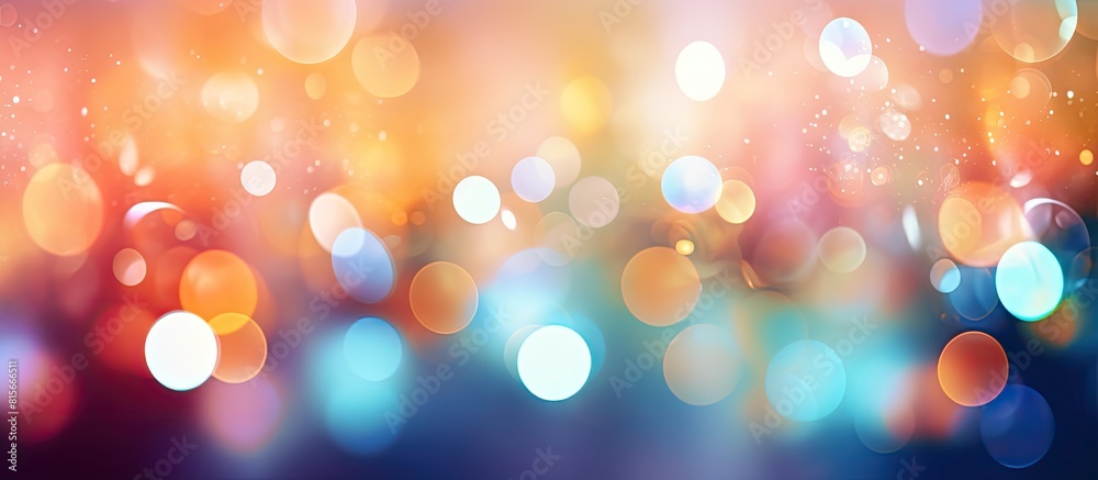 Poster Bokeh colorful background. copy space available