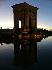 Fototapeta premium Montpellier May 2024: Visit the magnificent city of Montpellier in Occitanie. Street photos - View of the Promenade du Peyrou - Sunset