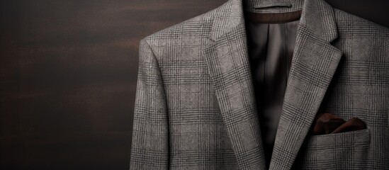 Background texture pattern cloth wool suit gray A genuine flannel is always made of carded yarn carded flannel is ideal in the cold months of the year it is heavy cozy and soft. copy space available