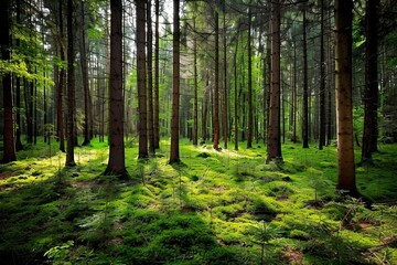 Obraz premium Enchanted Forest Illustration