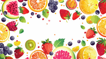 Summer Sale banners with fresh fruits and berries