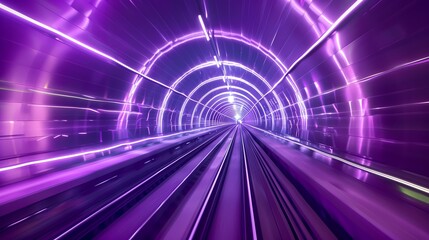 Fototapeta premium futuristic technology background with abstract speed light trails and effect route that moves quickly.