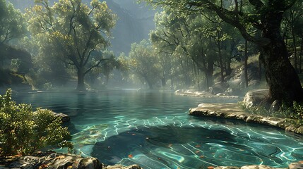 Journey into the heart of a virtual reality simulation, where photorealistic landscapes stretch out...