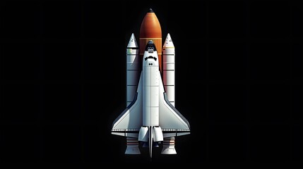 Spaceship rocket. Toy rocket upswing ,spewing smoke. Startup, space, business concept. 3d vector icon. 