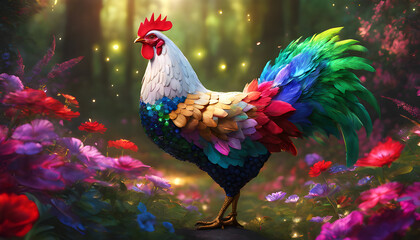 Fototapeta premium chicken beautiful chicken picture beautiful chicken 