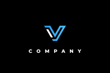 logo letter v i modern business abstract