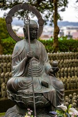 Obraz premium Jizo Bosatsu statue at Hasadera Temple in Kamakura, Japan