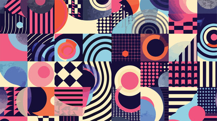 Vector seamless geometric abstract background