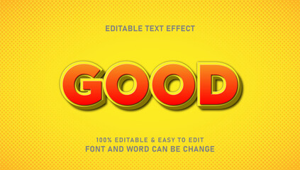 Nice editable text effects in modern 3d style