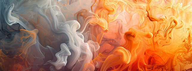 a captivating abstract artwork featuring delicate swirls of smoke floating across the canvas. The smoke should form intricate patterns and shapes, evoking a sense of mystery and wonder.