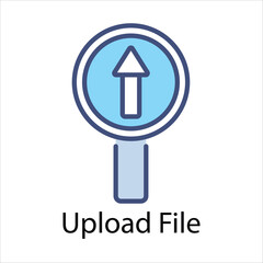 Upload File Vector icon