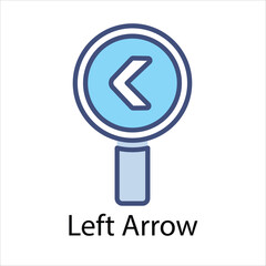 Left Arrow Vector icon