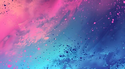 Abstract Pink and Blue Hues Background with Vibrant Splashes for Creative Design, Wallpaper, and Artistic Themes