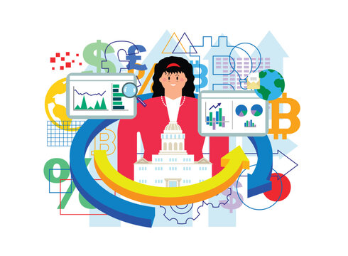 City businesswoman and successful global business