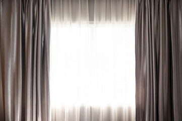 purple brown window curtains transparent white underwear