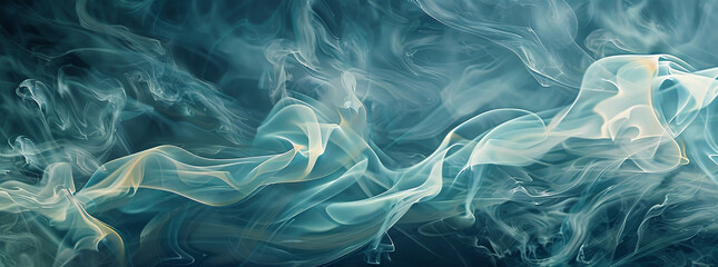 a serene abstract artwork featuring gentle drifts of smoke floating softly across the canvas. 