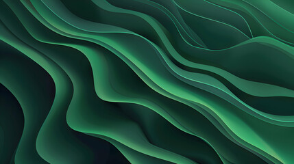 Fototapeta premium green curve dynamic line background,generative ai