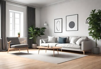 modern living room with sofa