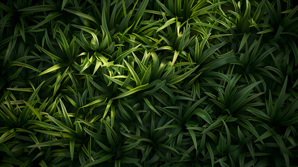 Fototapeta premium abstract top view green grass leaf background.generative ai