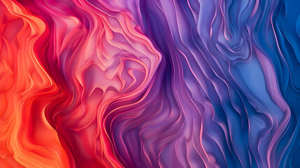 Fototapeta premium abstract silk wave colorful background,generative ai