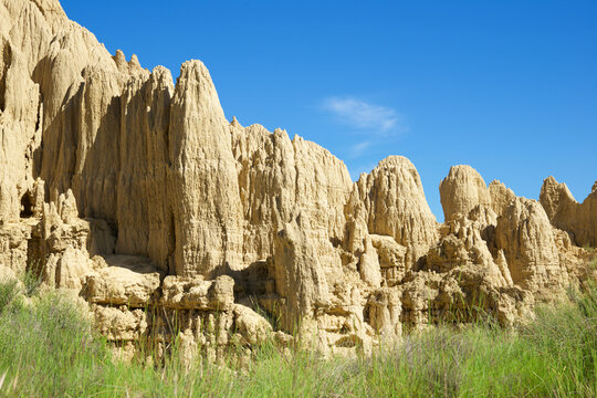 Geological formation, known as Aguarales de Valpalmas in Spain.