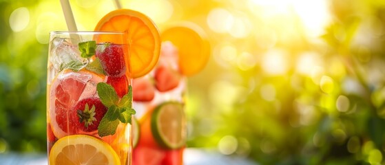 Fototapeta premium Fresh Summer Fruit Infused Water