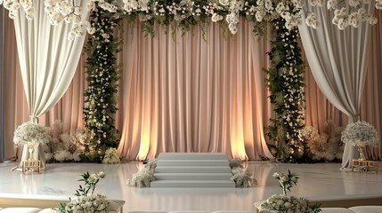 portrait backdrop luxury wedding and advertising