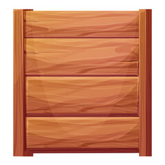 Wooden frame, signboard rustick border timber textured isolated on white background. Game ui panel.