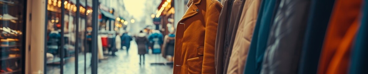 Chic Boutique Interior with Fashionable Clothing