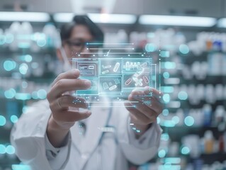 Closeup of a pharmacist