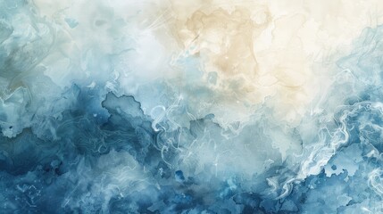 The watercolor backdrop merges digital mist graphics with a soothing blue beige vortex creating a harmonious blend of elements
