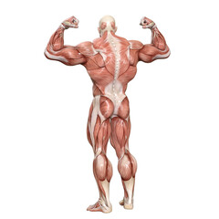 Bodybuilder with muscle Character isolated 3d rendered illustration