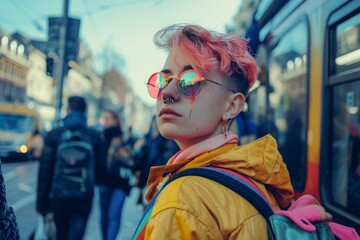 Obraz premium Streets bustling with diversity can be a beacon of hope for LGBTQIA individuals, offering a glimpse of acceptance and inclusivity