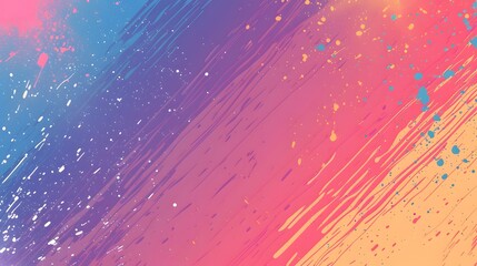 Vibrant Abstract Art with Dynamic Paint Splashes in Pink, Blue, Orange - Creative Design Background