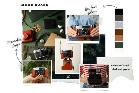 Collage of images for photo art concept, collage design