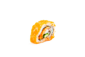 Sushi roll isolated on white background, Traditional Japanese food
