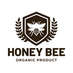 Honey logo design template illustration vector graphic