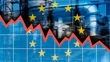 EU Wirtschaft in der Rezession © bluedesign
