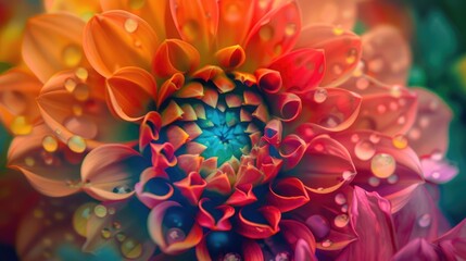 Close up of a beautiful and colorful flower