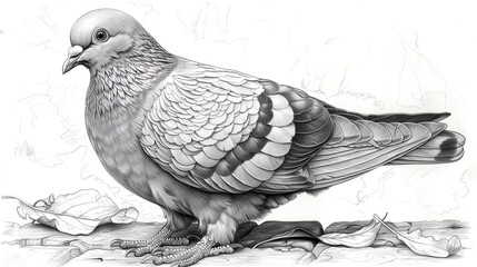 Fototapeta premium children's Pigeon coloring book