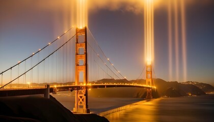 A golden gate flanked by towering pillars of light upscaled_3