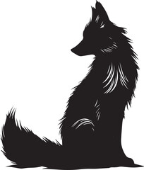 black and white fox