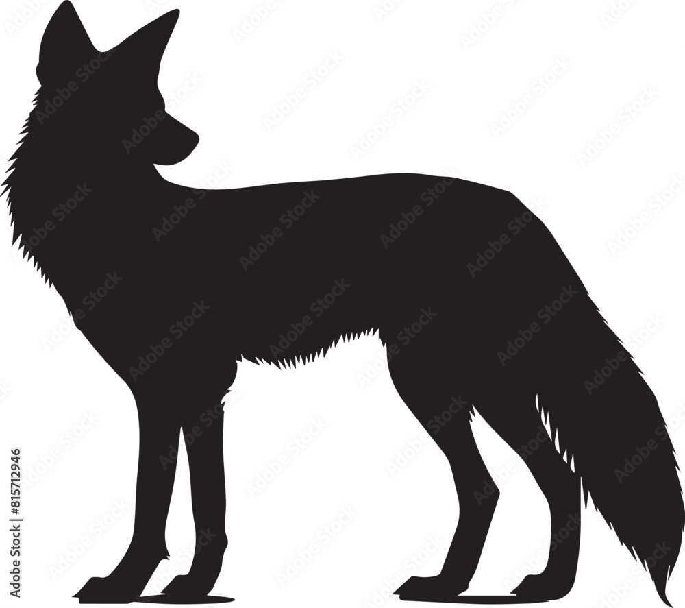 Poster silhouette of a fox