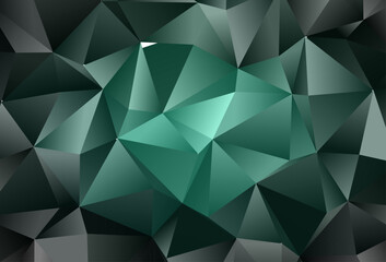 Obraz premium Light Green vector blurry triangle pattern.