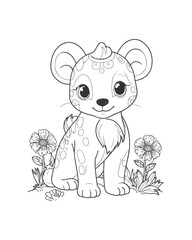 Animal Coloring Book Page  For Kids